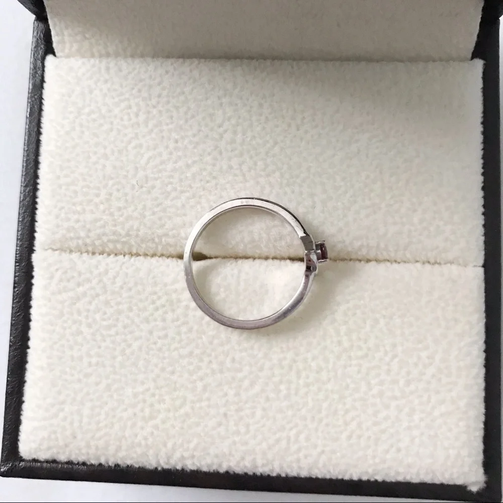 Ruby heart silver ring - Picture 9 of 15